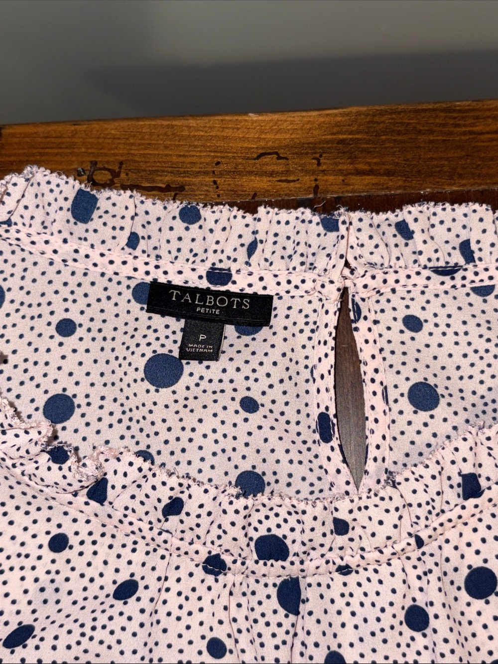 TALBOTS MULTI-DOT SHELL SIZE XS PETITE - Picture 7 of 9
